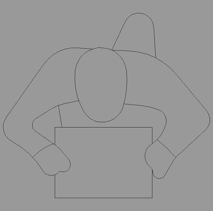 Bloque Autocad Vista de Persona 33 en Planta
